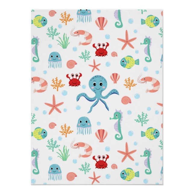 Pôster padrão do mundo marinho (Frente)