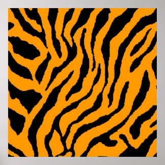 Pôster Padrão do Tigre Corey Tiger 80s Retro
