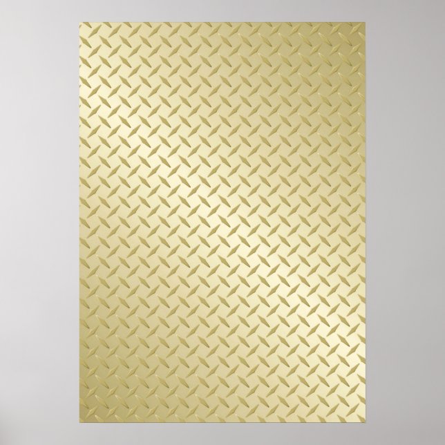 Poster Padrão Dourado de Diamante-Placa Brilhante (Frente)