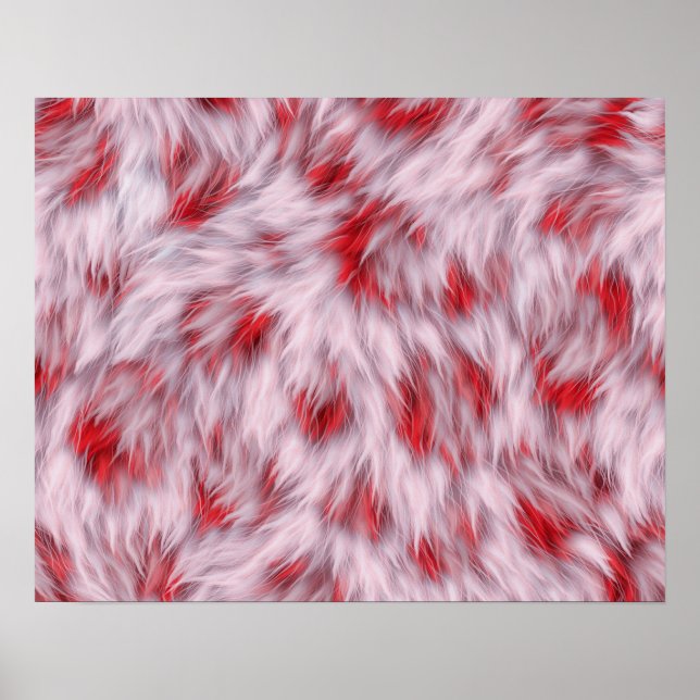 Poster Padrão Elegante de Abstrato Soft Fluffy Peles | (Frente)