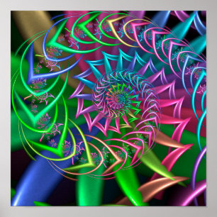 Poster Padrão Espiral de Setas