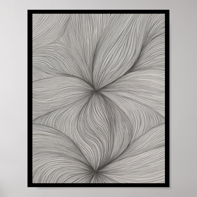 Poster Padrão exclusivo usando linhas (Frente)