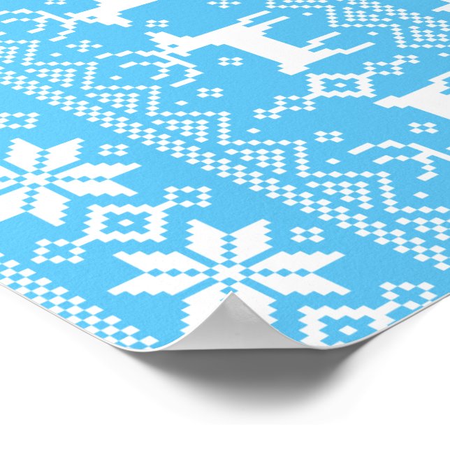 Poster Padrão feliz de Natal 1 (Borda)