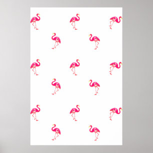 Poster Padrão Flamingo, aves poster, verão