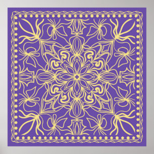 Poster padrão floral de abstrato. geometria, design de ma