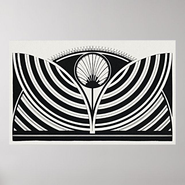 Poster Padrão Floral Estilizado (Frente)