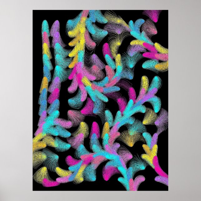 Poster Padrão Floral Moderno (Frente)