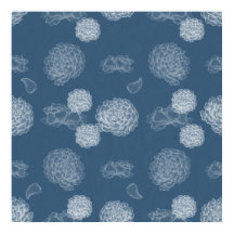 Padrão floral uniforme de Peony Azul