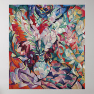 Poster Padrão Floral Vintage Gladiolus