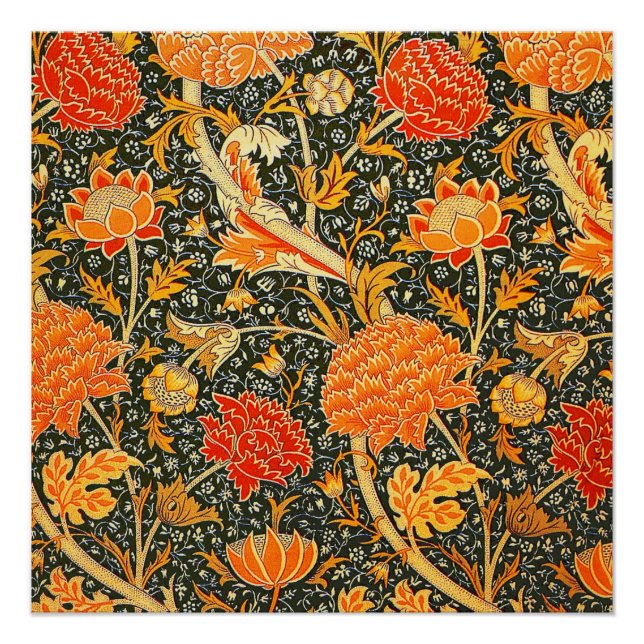 Pôster Padrão Floral Vintage William Morris Cray (Frente)