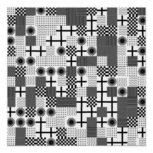 Pôster Padrão geométrico abstrato (Frente)