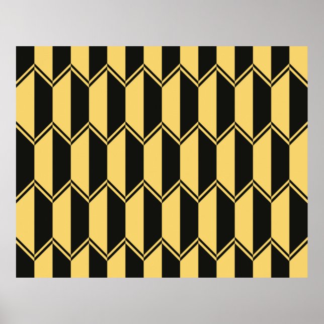 Poster padrão geométrico abstrato (Frente)