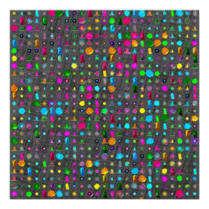 Pôster Padrão Geométrico Abstrato Canvas