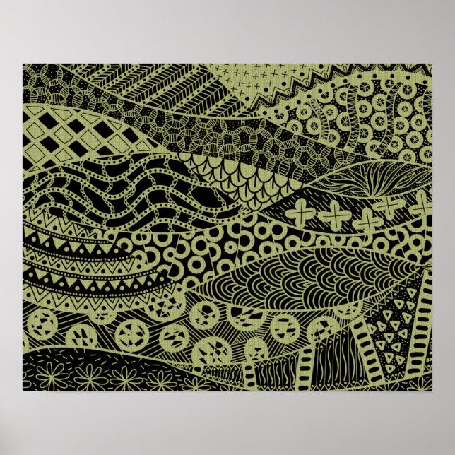 Poster Padrão Geométrico Abstrato Geométrico Elegante (Frente)