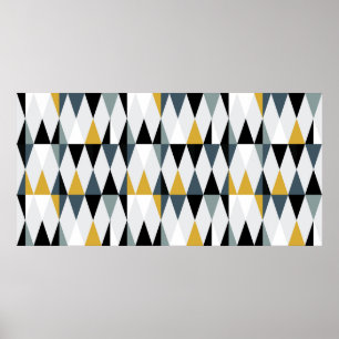 Poster Padrão geométrico abstrato moderno sem costura c