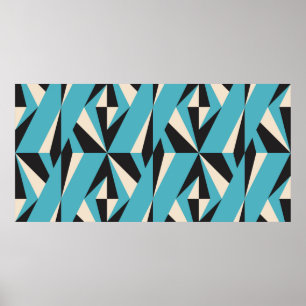 Poster Padrão geométrico abstrato moderno sem costura com