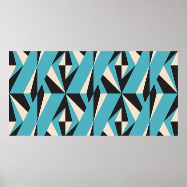 Poster Padrão geométrico abstrato moderno sem costura com (Frente)