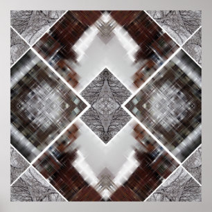 Poster Padrão Geométrico Abstrato no Inverno