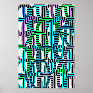 Poster Padrão Geométrico da Física Quântica 