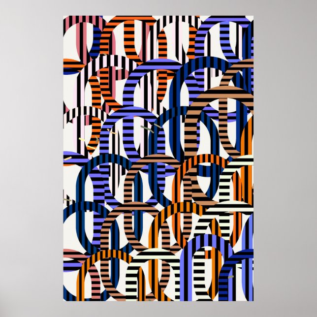 Poster Padrão Geométrico da Física Quântica  (Frente)