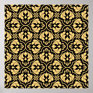 Poster Padrão geométrico da flor. Vintage backgro