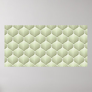 Poster Padrão geométrico de colheita floral sem costura