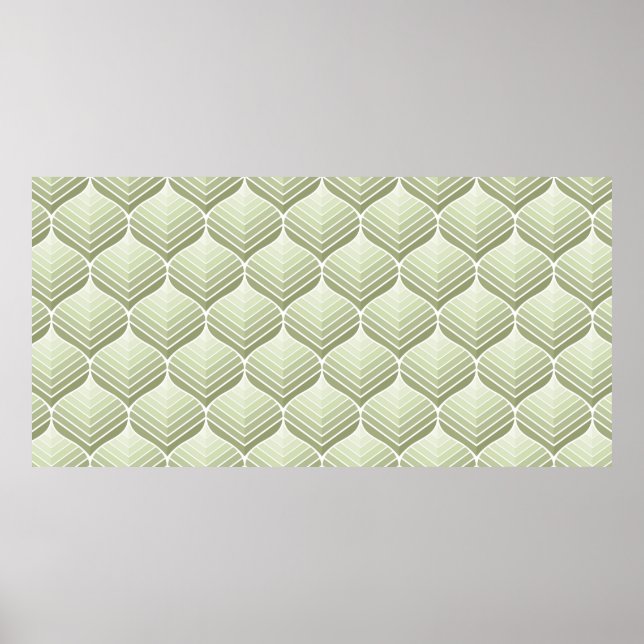 Poster Padrão geométrico de colheita floral sem costura.  (Frente)