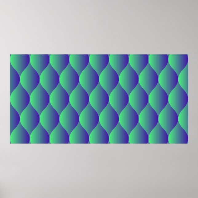 Poster Padrão geométrico de tendências com formas de abst (Frente)