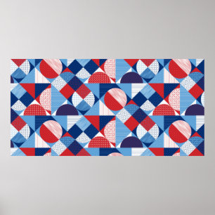 Poster Padrão geométrico de Verão