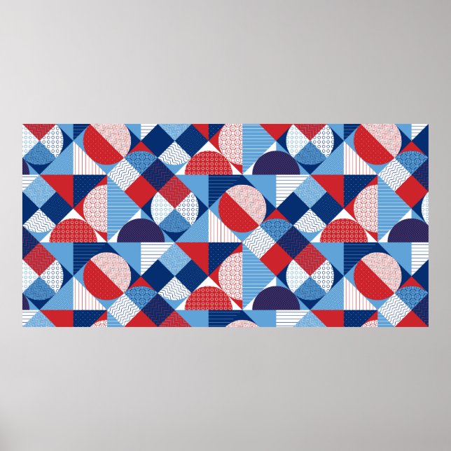 Poster Padrão geométrico de Verão (Frente)