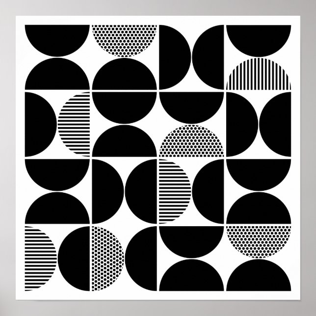 Poster Padrão Geométrico do meio século (Frente)