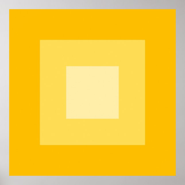 Poster Padrão Geométrico dos Quadrados Amarelos (Frente)