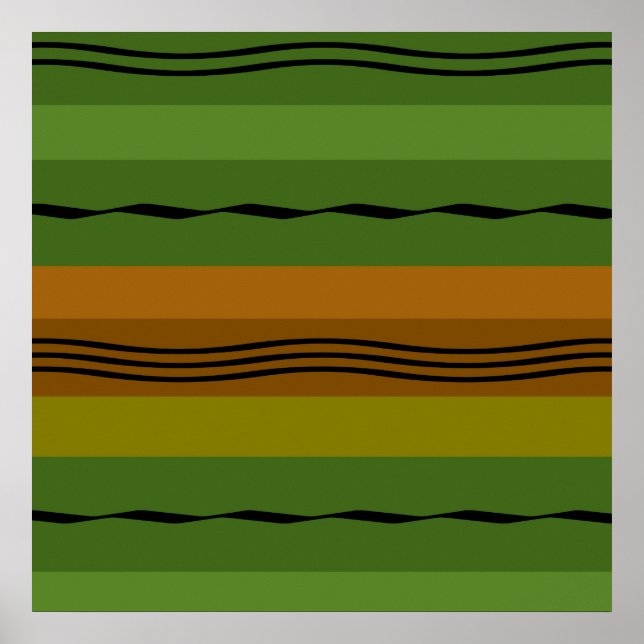 Poster Padrão geométrico elegante moderno (Frente)