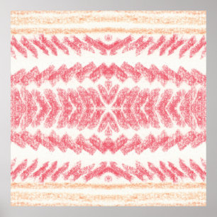 Poster Padrão geométrico étnico oriental uniforme. Comérc