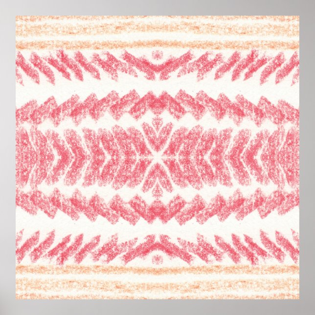 Poster Padrão geométrico étnico oriental uniforme. Comérc (Frente)