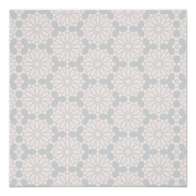 Pôster Padrão Geométrico Islâmico (Frente)