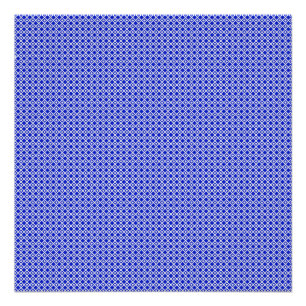 Pôster Padrão Geométrico Moderno de Diamantes em Azul e B