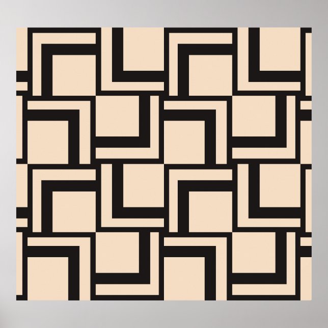 Poster padrão geométrico sem costura abstrato (Frente)