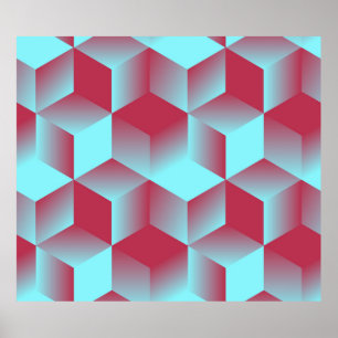 Poster padrão geométrico sem costura abstrato com grelh
