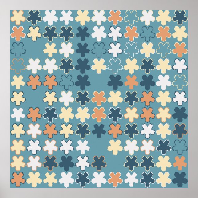 Poster Padrão geométrico sem costura abstrato de sha colo (Frente)