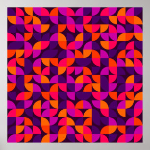 Poster Padrão geométrico sem costura. Abstrato vintage vi