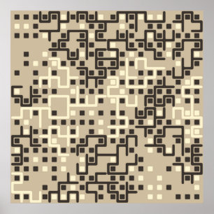 Poster Padrão geométrico sem costura com elementos colori