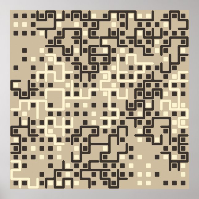 Poster Padrão geométrico sem costura com elementos colori (Frente)