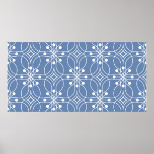 Poster Padrão geométrico sem costura com linhas ondulad