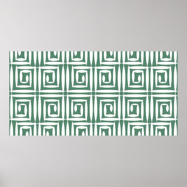 Poster Padrão geométrico sem costura com polígonos (Frente)