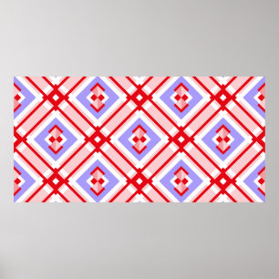 Poster Padrão geométrico sem costura com quadrados