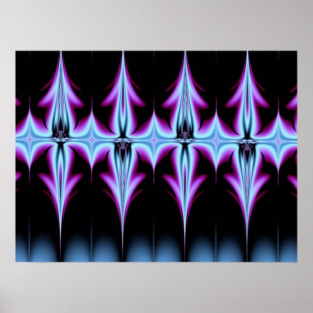 Poster Padrão Gótico Roxo e Preto (Frente)