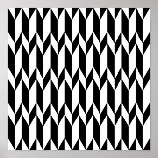 Pôster Padrão gráfico de Abstrato preto e branco.
