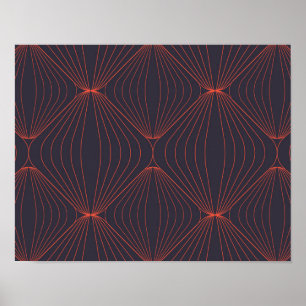 Poster Padrão gráfico simples e elegante inspirado no N