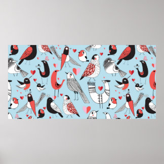 Poster Padrão gráfico uniforme de imagens engraçadas de p